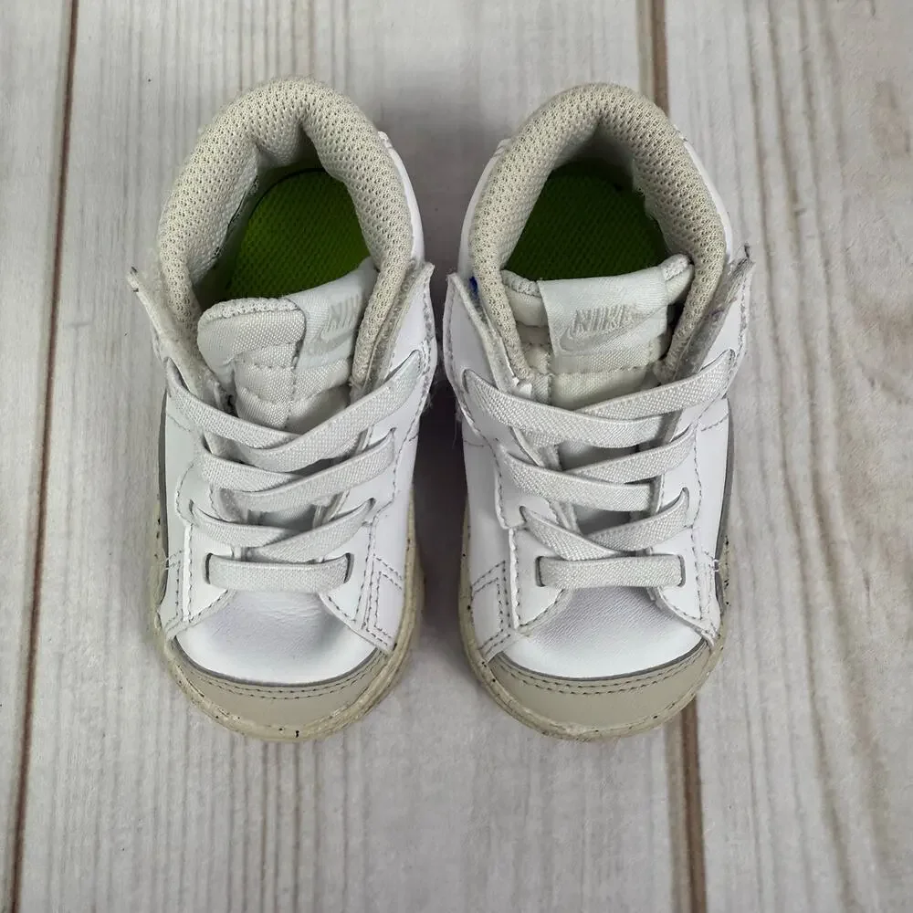 Nike Blazer Mid '77 SE Lil Kids Sneakers White/Grey Casual Shoes‎ 5C